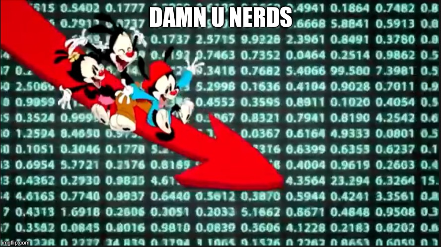 WHY | DAMN U NERDS | image tagged in smrt animaniacs | made w/ Imgflip meme maker