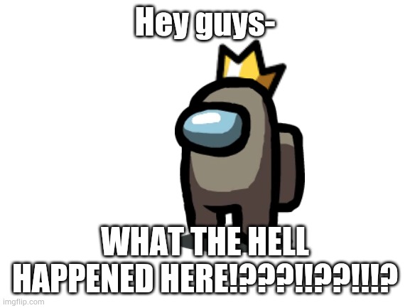 Hey guys- WHAT THE HELL HAPPENED HERE!???!!??!!!? | made w/ Imgflip meme maker