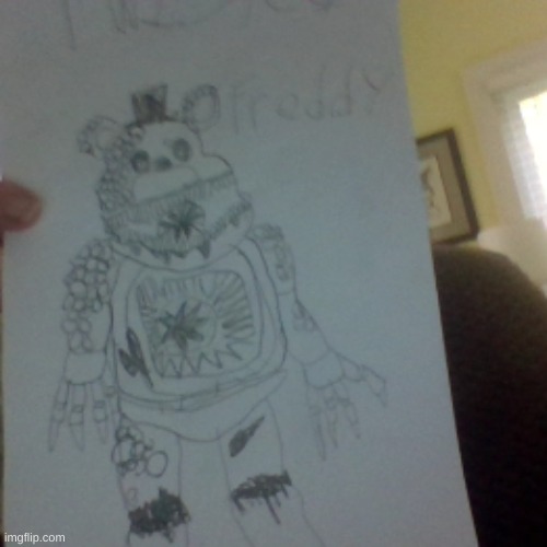 Twisted freddy drawing | image tagged in twisted,freddy | made w/ Imgflip meme maker