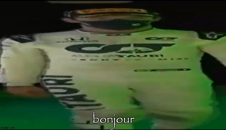 Wide Pierre | bonjour | image tagged in wide pierre | made w/ Imgflip meme maker