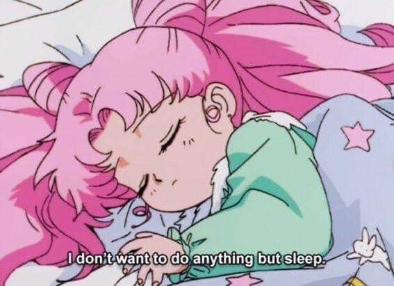 Sailor Moon I don't want to do anything but sleep Blank Meme Template