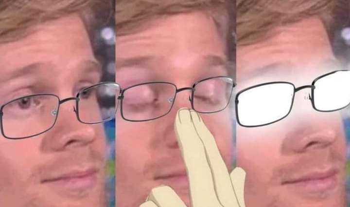 High Quality Anime glasses meme Blank Meme Template