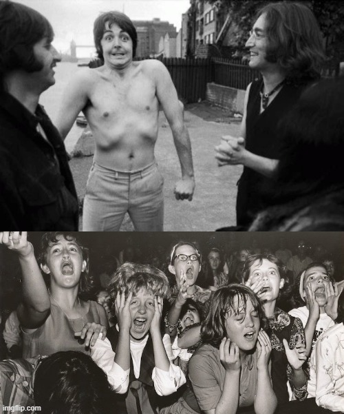 High Quality easily impressed beatles fans Blank Meme Template