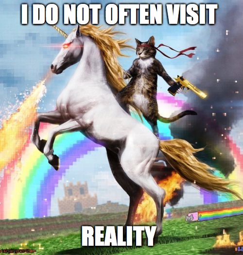 Welcome To The Internets Meme | I DO NOT OFTEN VISIT REALITY | image tagged in memes,welcome to the internets | made w/ Imgflip meme maker