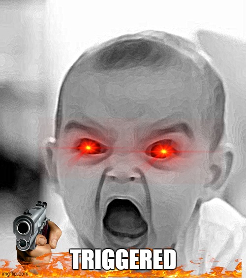 TRIGGERED BABY | TRIGGERED | image tagged in memes,angry baby,triggered | made w/ Imgflip meme maker