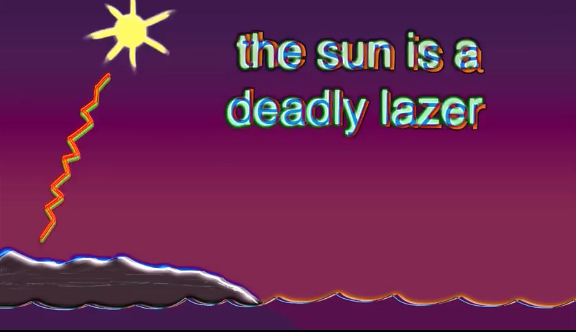 High Quality the sun is a deadly lazer Blank Meme Template