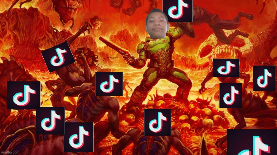 Epic me | image tagged in doomguy | made w/ Imgflip meme maker