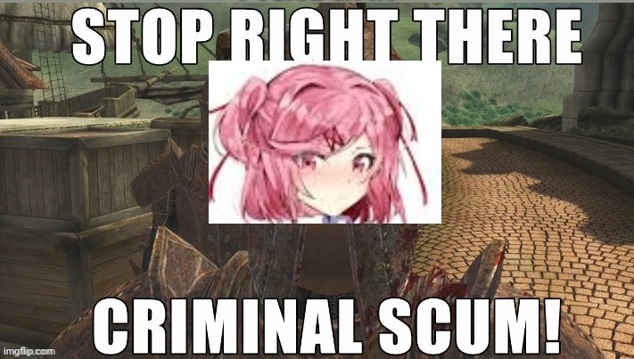 Natsuki called you a criminal | made w/ Imgflip meme maker