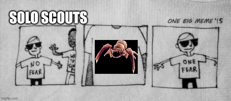 No Fear One Fear | SOLO SCOUTS | image tagged in no fear one fear | made w/ Imgflip meme maker