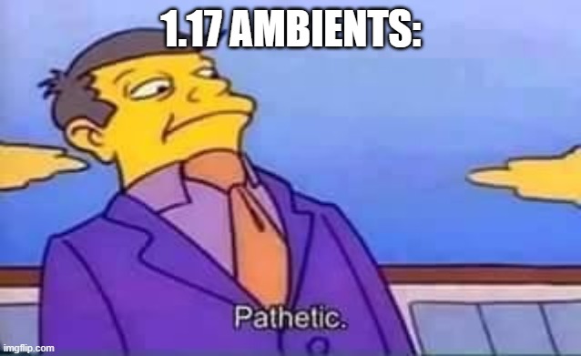 skinner pathetic | 1.17 AMBIENTS: | image tagged in skinner pathetic | made w/ Imgflip meme maker