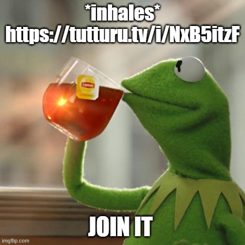dont mind me inhaling so much lmaoooo | *inhales* https://tutturu.tv/i/NxB5itzF; JOIN IT | image tagged in memes,but that's none of my business,kermit the frog | made w/ Imgflip meme maker
