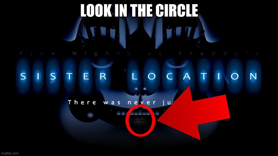 oh shi- | LOOK IN THE CIRCLE | image tagged in fnaf sister location | made w/ Imgflip meme maker
