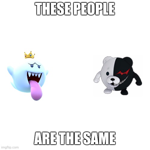 One reminds me of the other | THESE PEOPLE; ARE THE SAME | image tagged in memes,blank transparent square | made w/ Imgflip meme maker