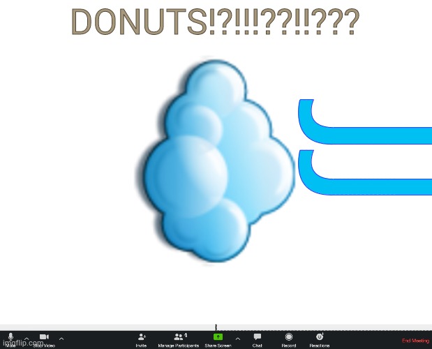 DONUTS!?!!!??!!??? ∫
∬
∫
∬
☁ | image tagged in blank white template,zoom meeting | made w/ Imgflip meme maker
