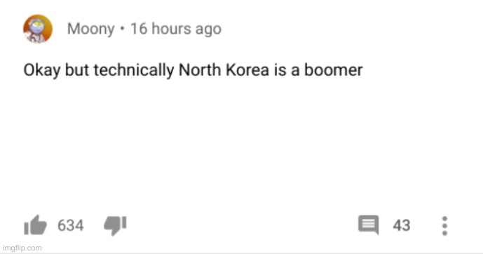 interesting. | image tagged in memes,funny,post,north korea,boomer | made w/ Imgflip meme maker