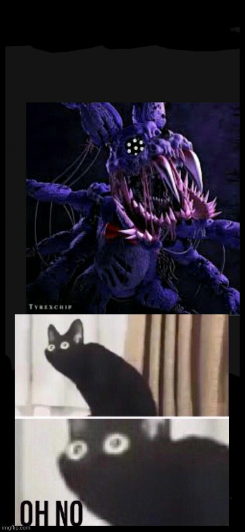 Corrupted Bonnie | image tagged in fnaf,oh no cat,corrupted bonnie | made w/ Imgflip meme maker