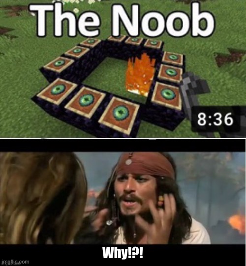 No. Just NO! WHY? | Why!?! | image tagged in why is the rum gone,minecraft memes | made w/ Imgflip meme maker