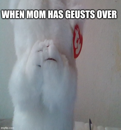 when mom has people over | WHEN MOM HAS GEUSTS OVER | image tagged in scary | made w/ Imgflip meme maker