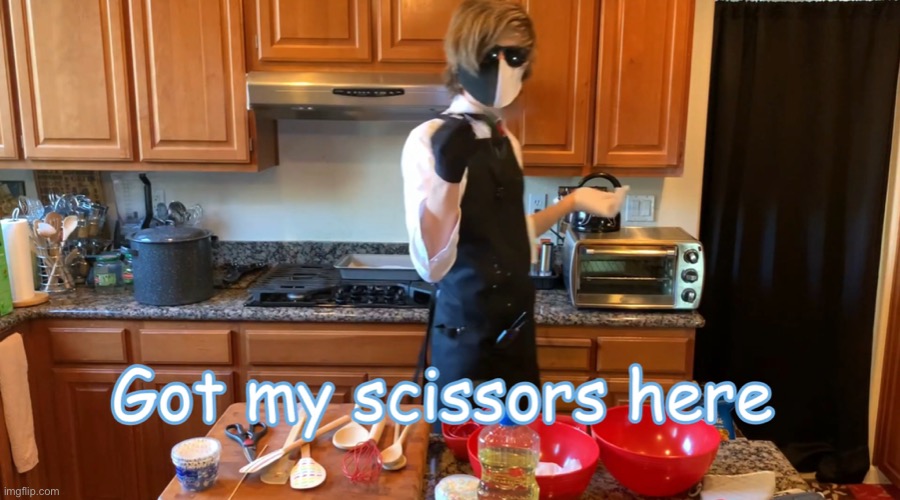 New Ranboo temp U.U | image tagged in got my scissors here | made w/ Imgflip meme maker