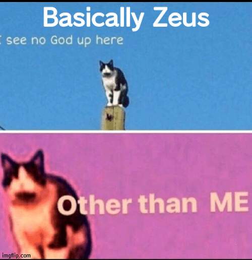 That was Zeus | Basically Zeus | image tagged in i see no god up here other than me,zeus | made w/ Imgflip meme maker