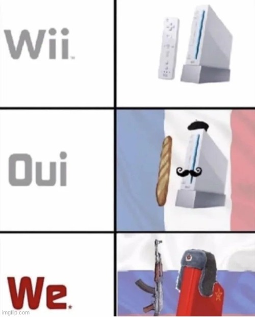 wii oui we | image tagged in wii | made w/ Imgflip meme maker