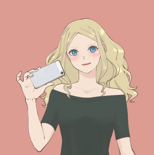 LaceyRobbins1 w/ phone picrew Blank Meme Template