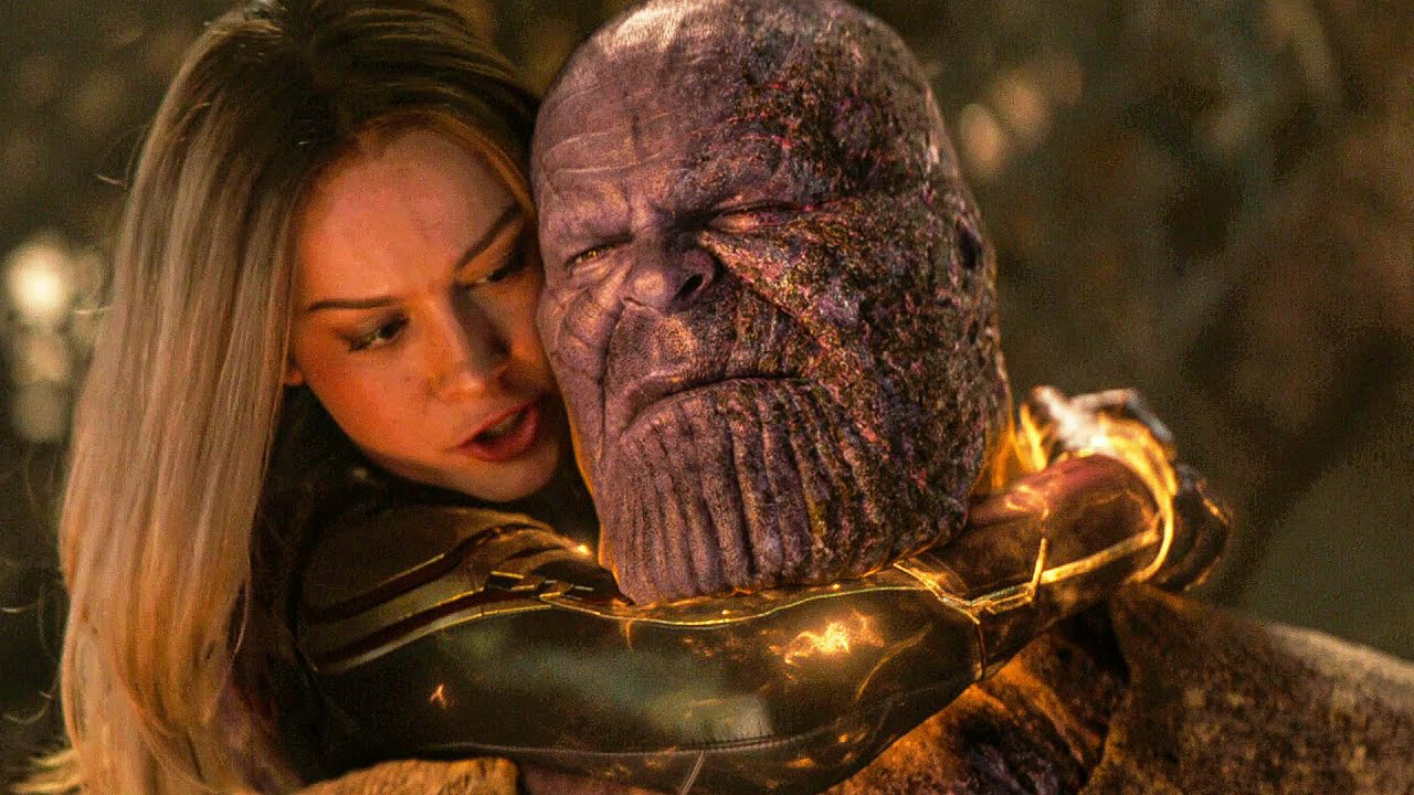 Avengers: Endgame Captain Marvel Thanos sleeper hold Blank Meme Template