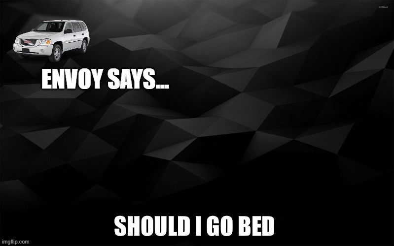 Envoy Says... | SHOULD I GO BED | image tagged in envoy says | made w/ Imgflip meme maker