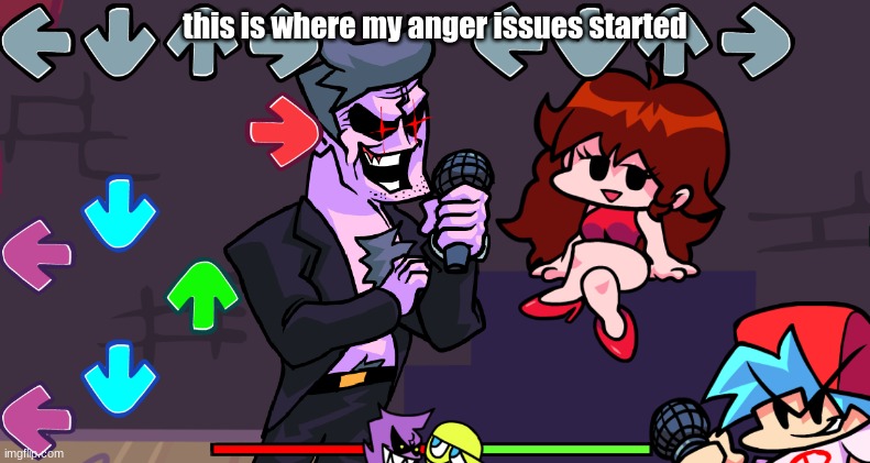 this is where my anger issues started | this is where my anger issues started | image tagged in gaming,friday night funkin,rage | made w/ Imgflip meme maker