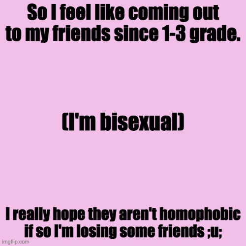 I'm scared but I'm gonna do it | So I feel like coming out to my friends since 1-3 grade. (I'm bisexual); I really hope they aren't homophobic if so I'm losing some friends ;u; | image tagged in memes,blank transparent square | made w/ Imgflip meme maker