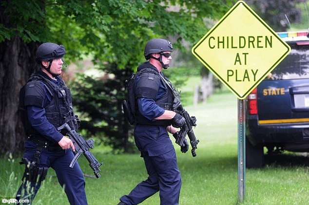 Life Can Be Funny Sometimes. | image tagged in children at play,sign,cops | made w/ Imgflip meme maker