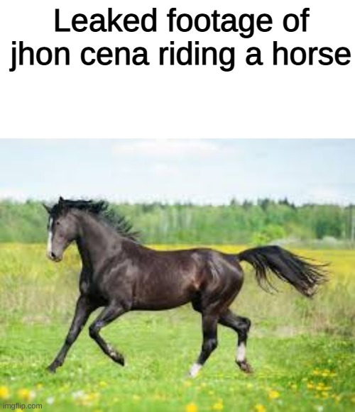 i can milk this! | Leaked footage of jhon cena riding a horse | image tagged in memes,blank transparent square | made w/ Imgflip meme maker