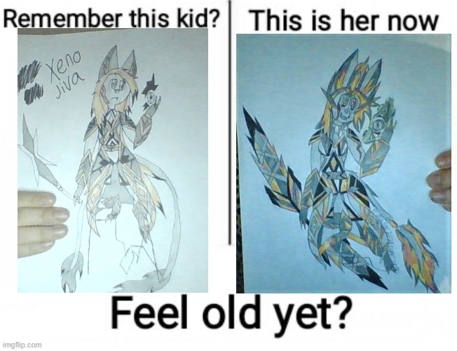 So I redrew an old drawing of Xeno and I'm like, WOW that's different. | image tagged in remember this kid | made w/ Imgflip meme maker
