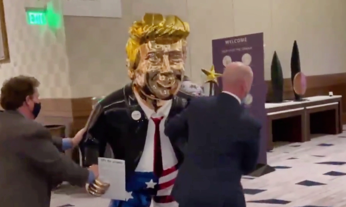 Trump Golden statue Blank Meme Template