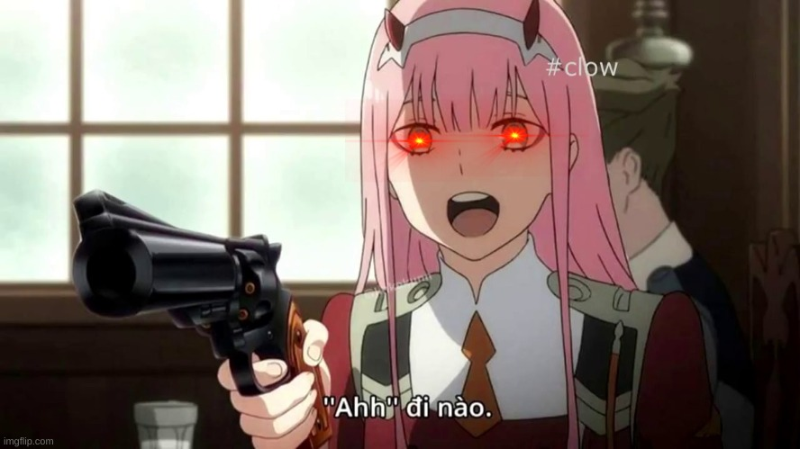 High Quality Triggered Zero Two Blank Meme Template