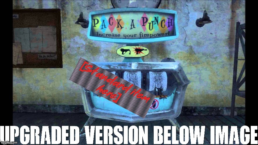 Black ops Zombies pack a punch | image tagged in pack a punch,custom template,call of duty | made w/ Imgflip meme maker