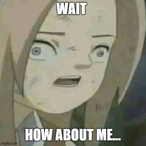 tsunade | WAIT HOW ABOUT ME... | image tagged in tsunade | made w/ Imgflip meme maker