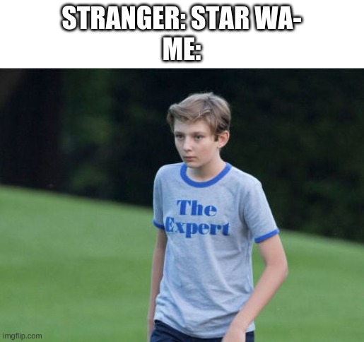 Its true | STRANGER: STAR WA-
ME: | image tagged in the expert | made w/ Imgflip meme maker