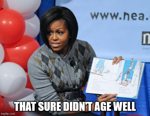 I wonder if she knows... | THAT SURE DIDN'T AGE WELL | image tagged in dr seuss | made w/ Imgflip meme maker