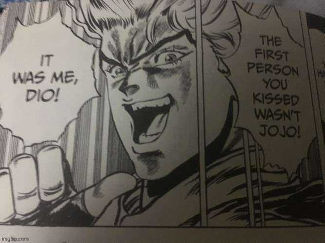 It's kono dio da but in the manga- | made w/ Imgflip meme maker