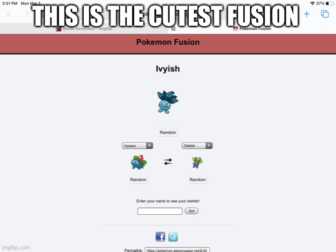 THIS IS THE CUTEST FUSION | made w/ Imgflip meme maker