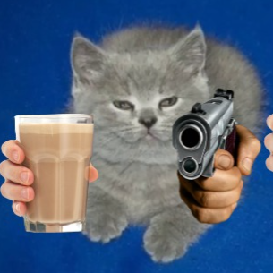 Choccy Milk Cat Blank Meme Template