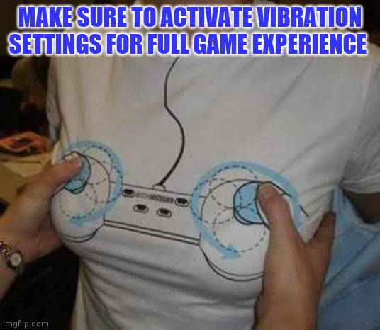 Activate vibration | MAKE SURE TO ACTIVATE VIBRATION SETTINGS FOR FULL GAME EXPERIENCE | image tagged in gamer girls | made w/ Imgflip meme maker