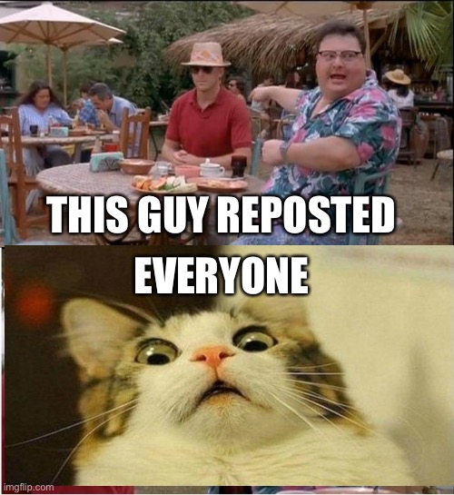 See Nobody Cares | THIS GUY REPOSTED; EVERYONE | image tagged in memes,see nobody cares | made w/ Imgflip meme maker