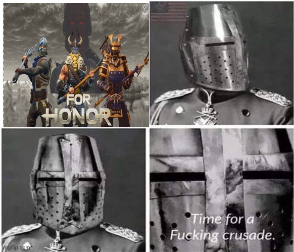 BEGONE UNHOLY HERESY | image tagged in its time for a crusade v2 | made w/ Imgflip meme maker