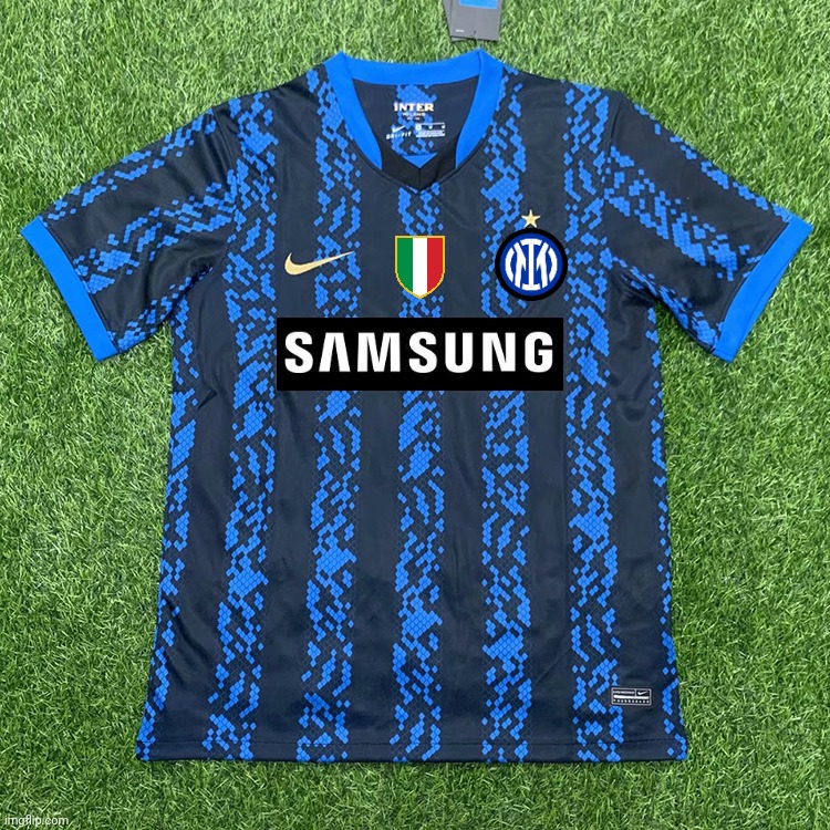 Inter Milano 2021-2022 Home Jersey | image tagged in memes,inter,serie a,calcio | made w/ Imgflip meme maker