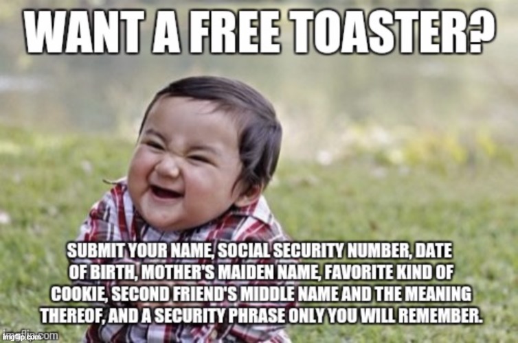 not-so-free toaster | image tagged in it's free | made w/ Imgflip meme maker