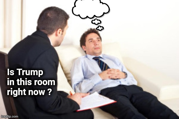 psychiatrist | Is Trump
in this room
right now ? | image tagged in psychiatrist | made w/ Imgflip meme maker