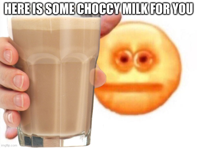 fewgoguywgefyufegyf | HERE IS SOME CHOCCY MILK FOR YOU | image tagged in funny memes | made w/ Imgflip meme maker