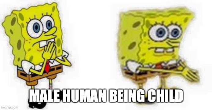 Spongebob *Inhale* Boi | MALE HUMAN BEING CHILD | image tagged in spongebob inhale boi | made w/ Imgflip meme maker